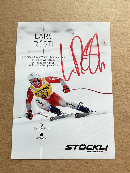 Lars Rösti, Switzerland 🇨🇭Alpine 2023/24 hand signed - Autographs-World