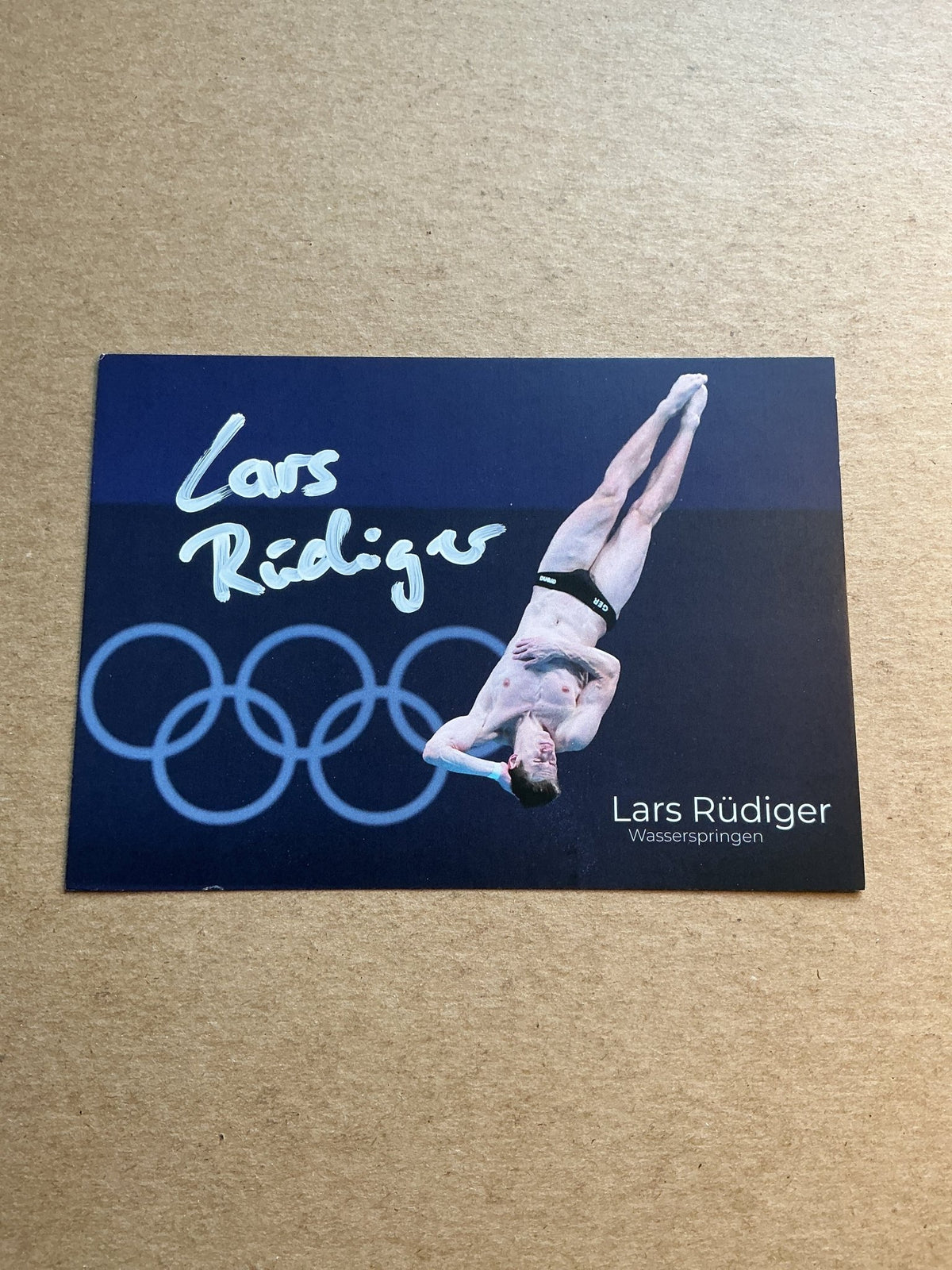 Lars Rüdiger, Germany 🇩🇪 Diving Summer Olympics 2024 hand signed - Autographs-World
