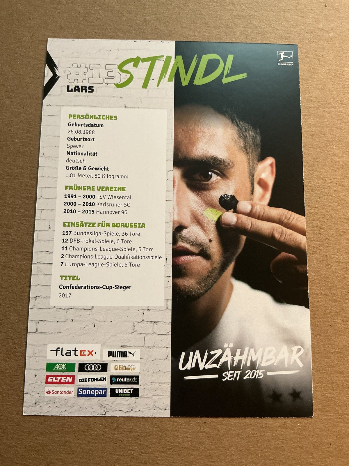 Lars Stindl, Germany 🇩🇪 Borussia Mönchengladbach 2020/21 hand signed - Autographs-World