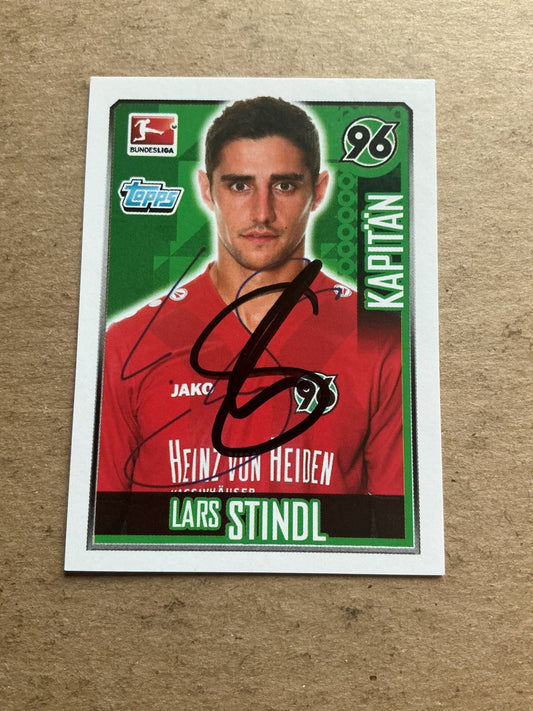 Lars Stindl, Germany 🇩🇪 Hannover 96 2014/15 Topps hand signed - Autographs-World