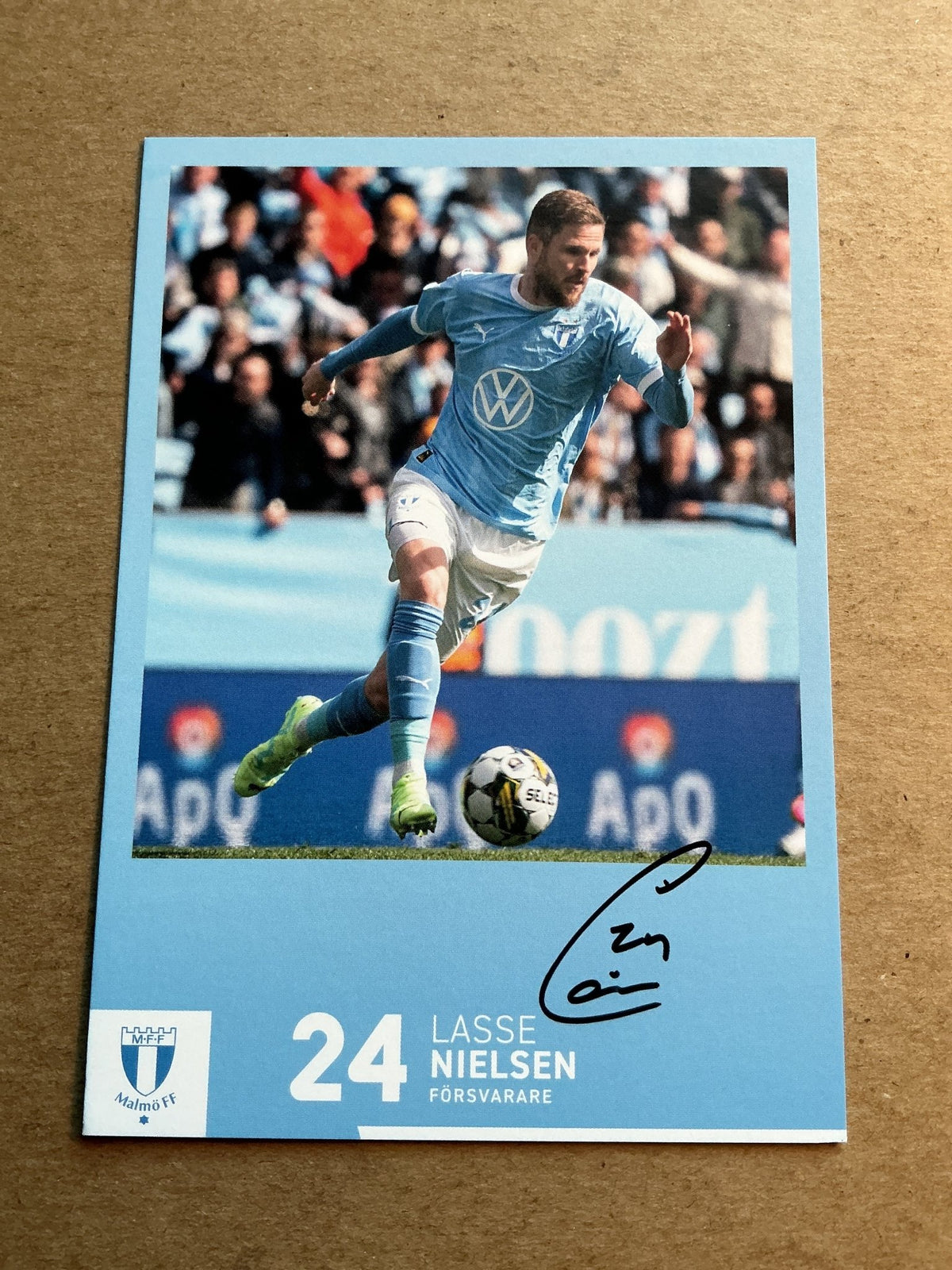 Lasse Nielsen, Denmark 🇩🇰 Malmö FF 2023/24 hand signed - Autographs-World