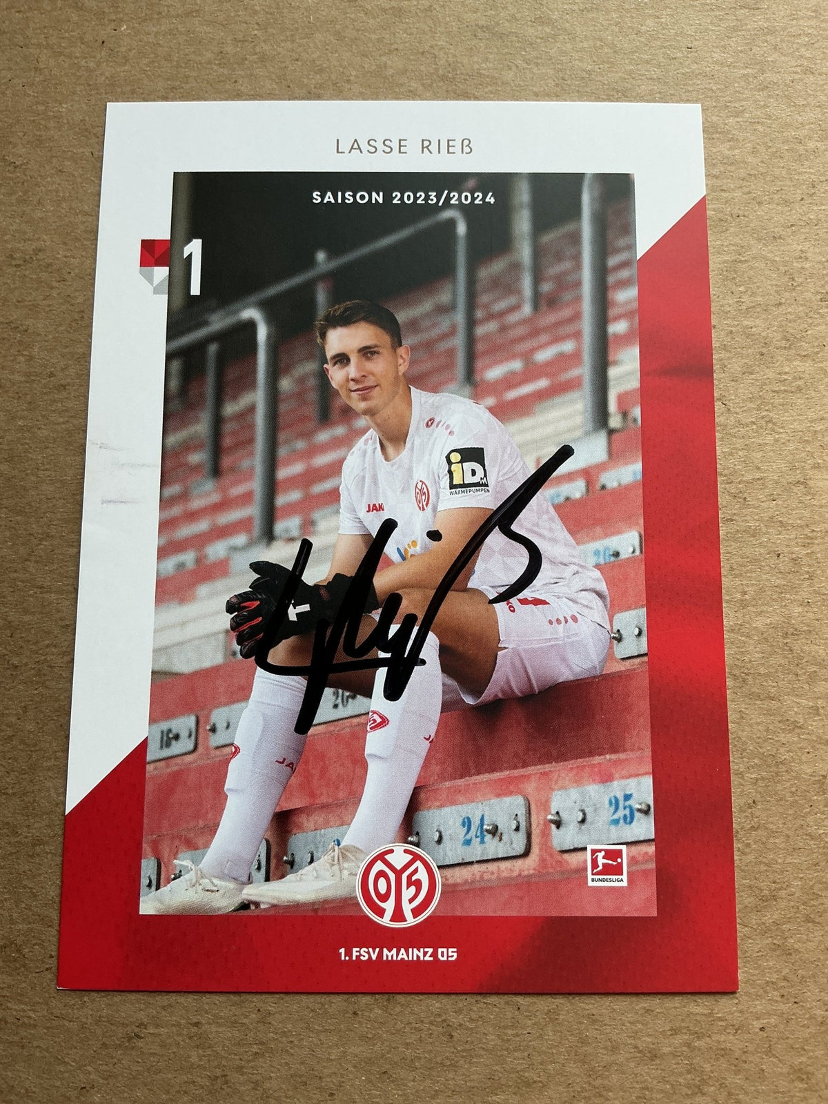 Lasse Rieß, Germany 🇩🇪 FSV Mainz 05 2023/24 hand signed - Autographs-World
