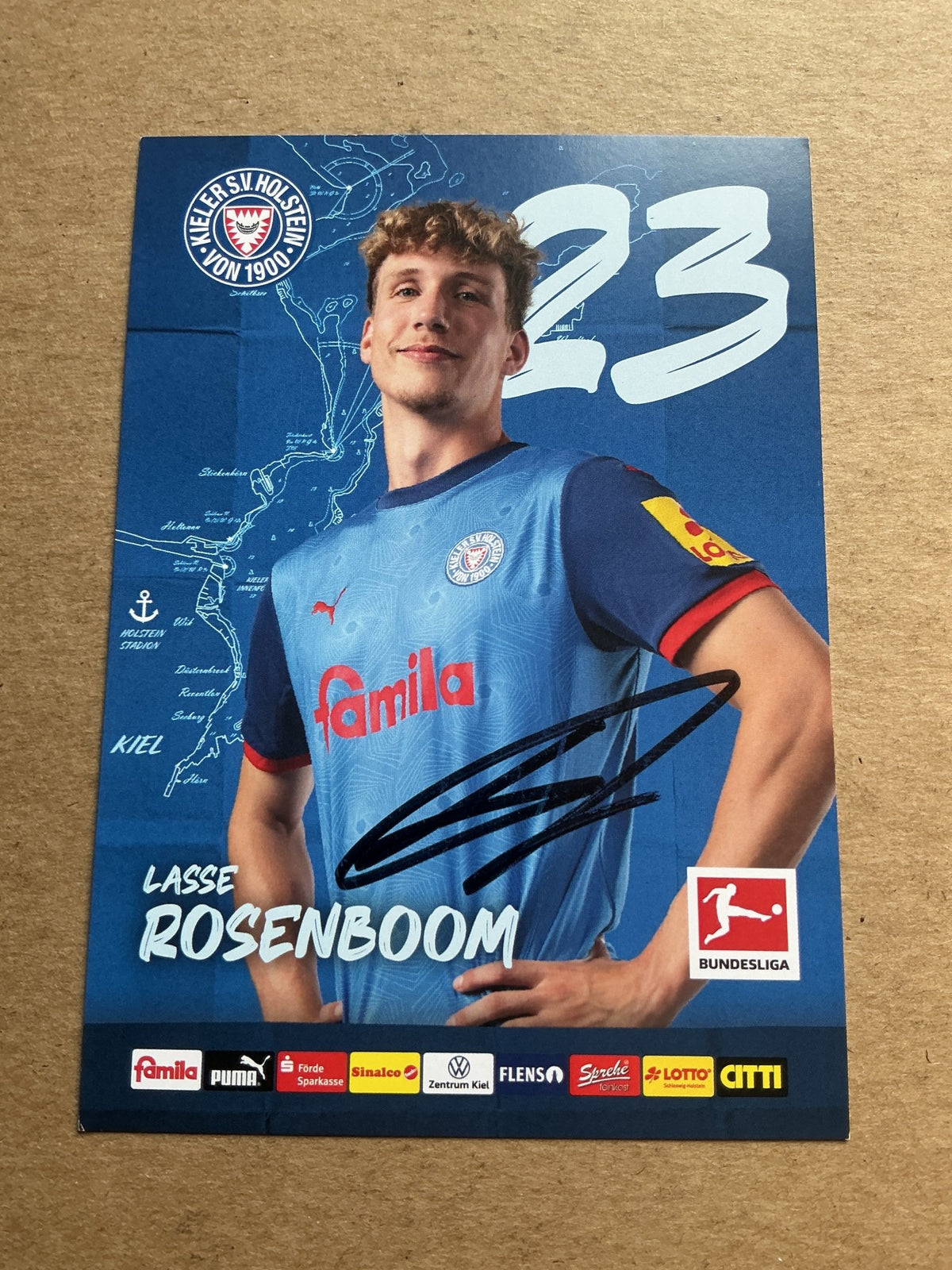 Lasse Rosenboom, Germany 🇩🇪 Holstein Kiel 2024/25 hand signed - Autographs-World