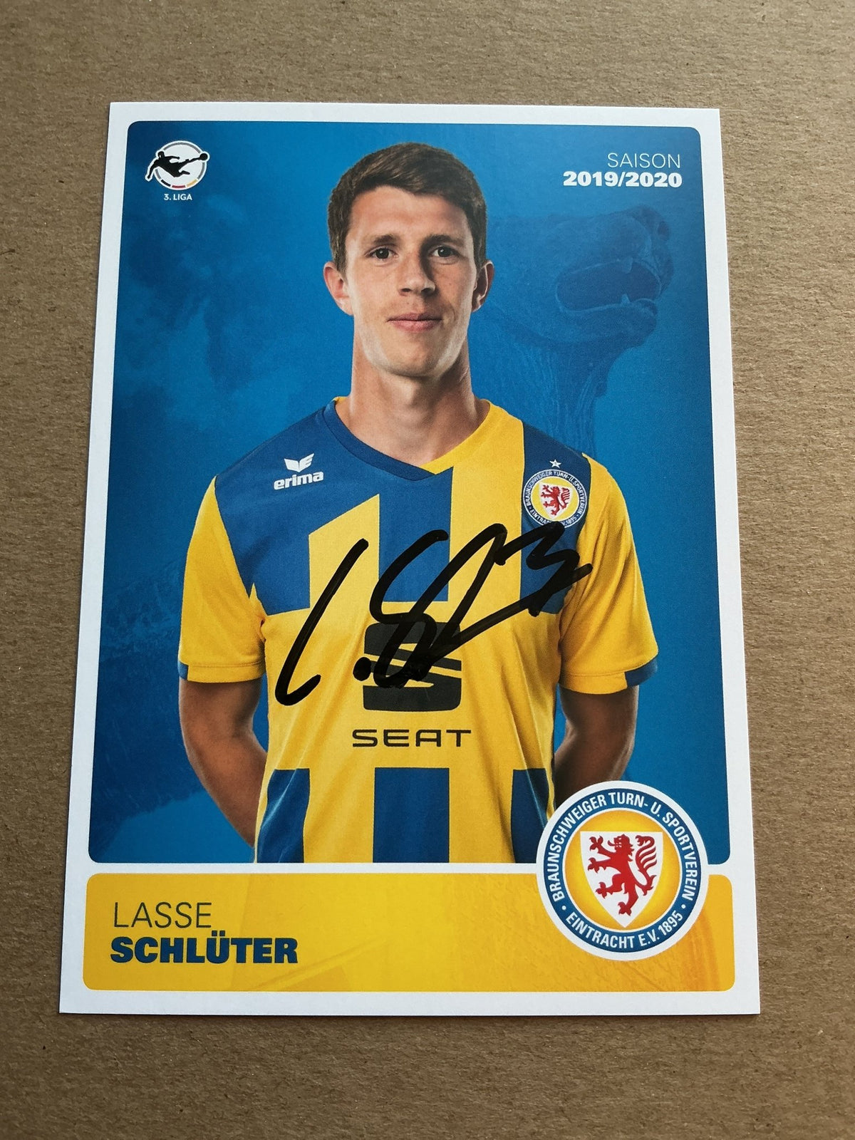 Lasse Schlüter, Germany 🇩🇪 Eintracht Braunschweig 2019/20 hand signed - Autographs-World