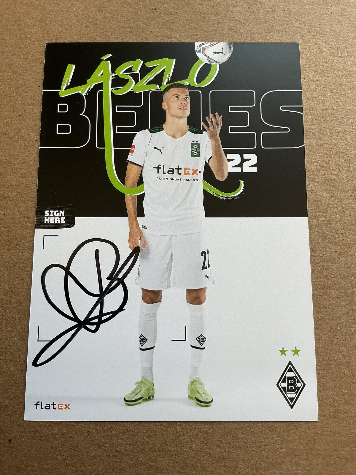 Lászlo Benes, Slovakia 🇸🇰 Borussia Mönchengladbach 2021/22 hand signed - Autographs-World