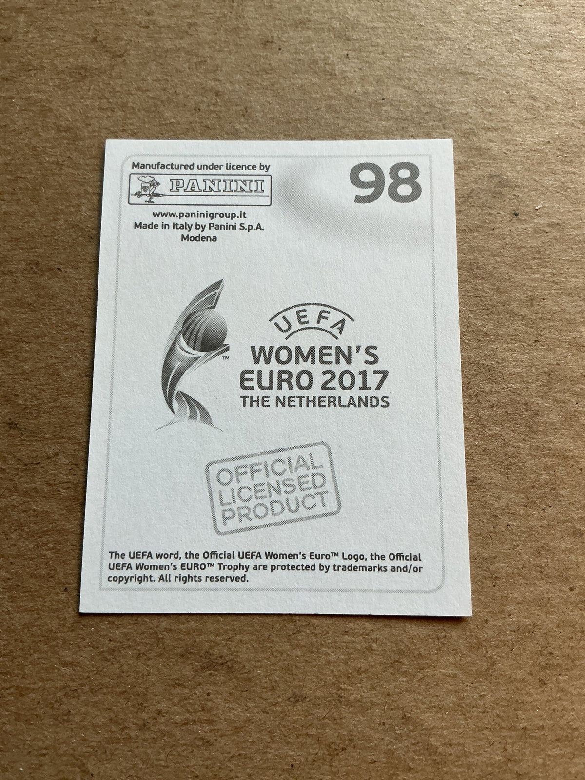 Laura Benkarth, Germany 🇩🇪 FIFA Women’s Euro Cup 2017 Panini hand signed - Autographs-World