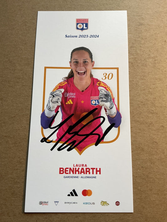 Laura Benkarth, Germany 🇩🇪 Olympique Lyon 2023/24 hand signed - Autographs-World