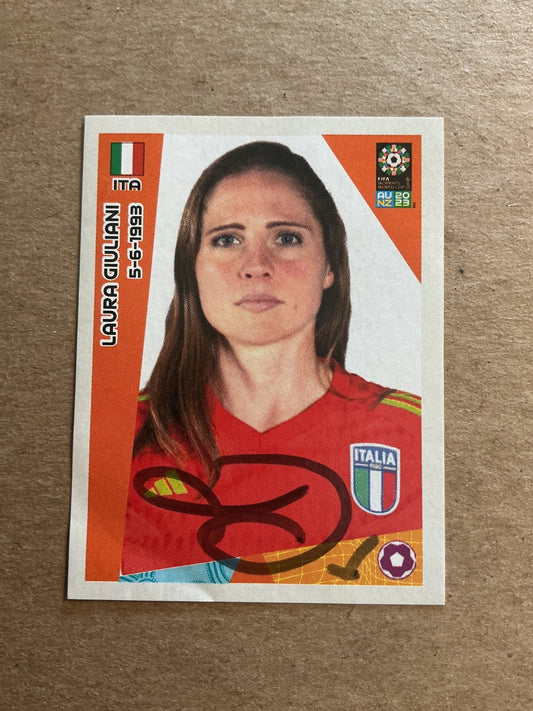 Laura Giuliani, Italy 🇮🇹 FIFA Women’s World Cup 2023 Panini hand signed - Autographs-World