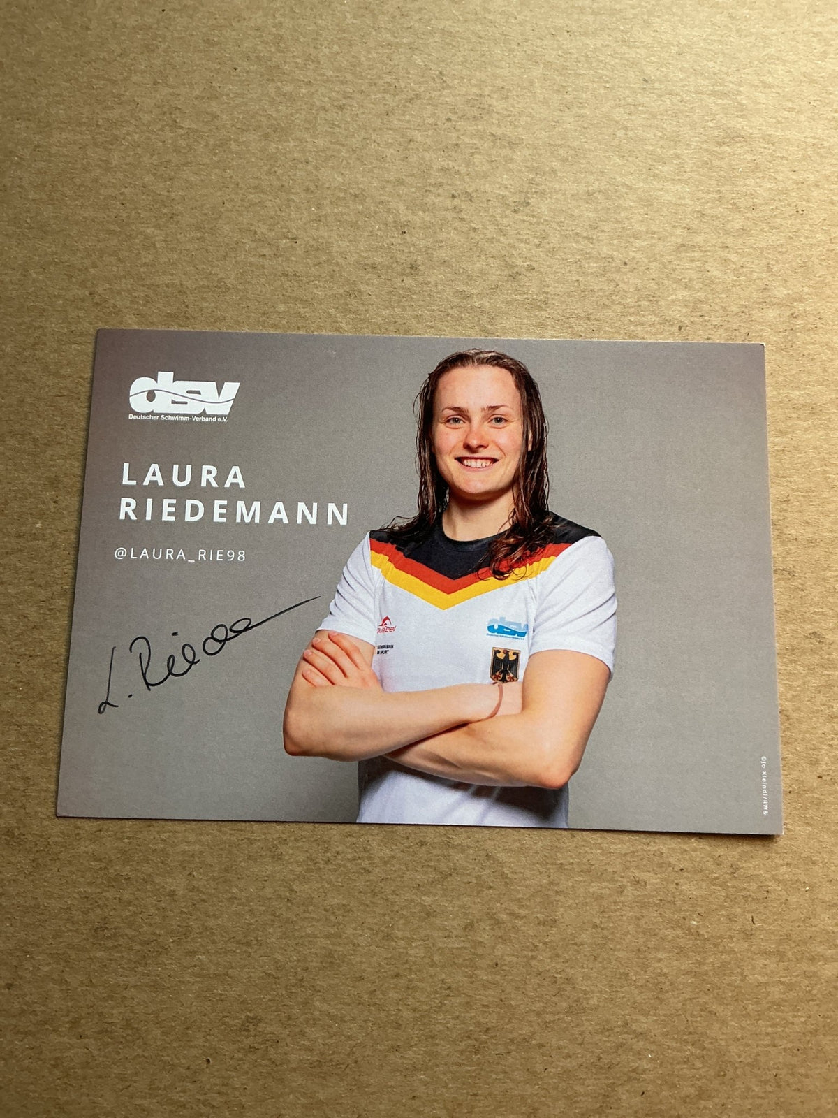Laura Riedemann, Germany 🇩🇪 Swimming Summer Olympics 2024 hand signed - Autographs-World
