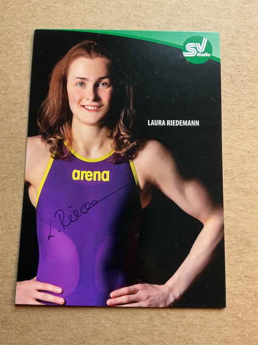 Laura Riedemann, Germany 🇩🇪 Swimming Summer Olympics 2024 hand signed - Autographs-World