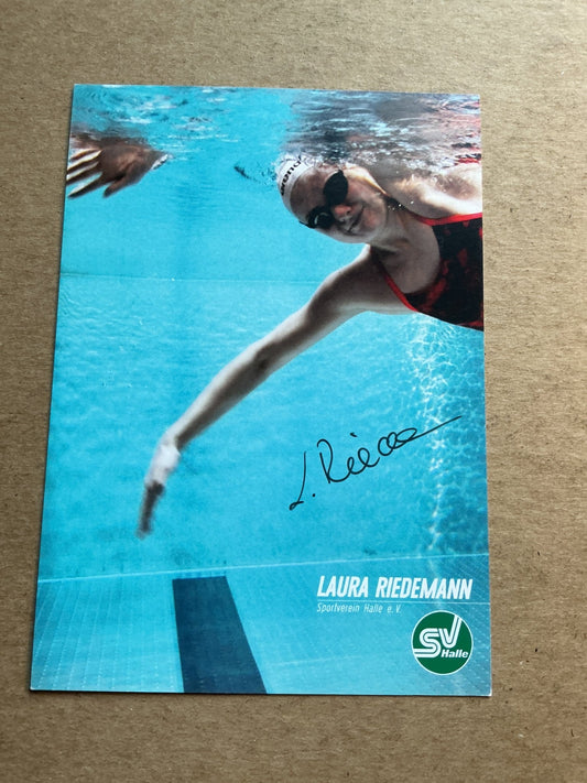 Laura Riedemann, Germany 🇩🇪 Swimming Summer Olympics 2024 hand signed - Autographs-World