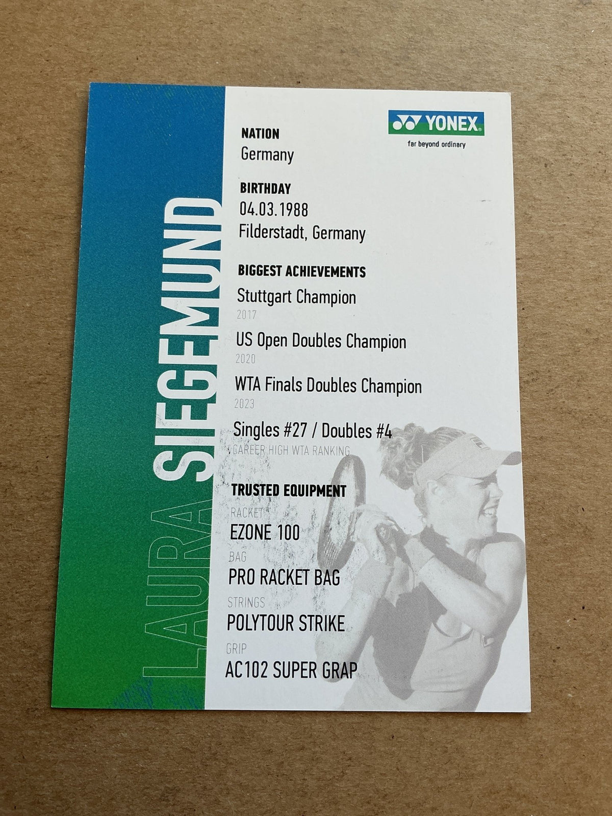 Laura Siegemund, Germany 🇩🇪 Tennis Summer Olympics 2024 hand signed - Autographs-World