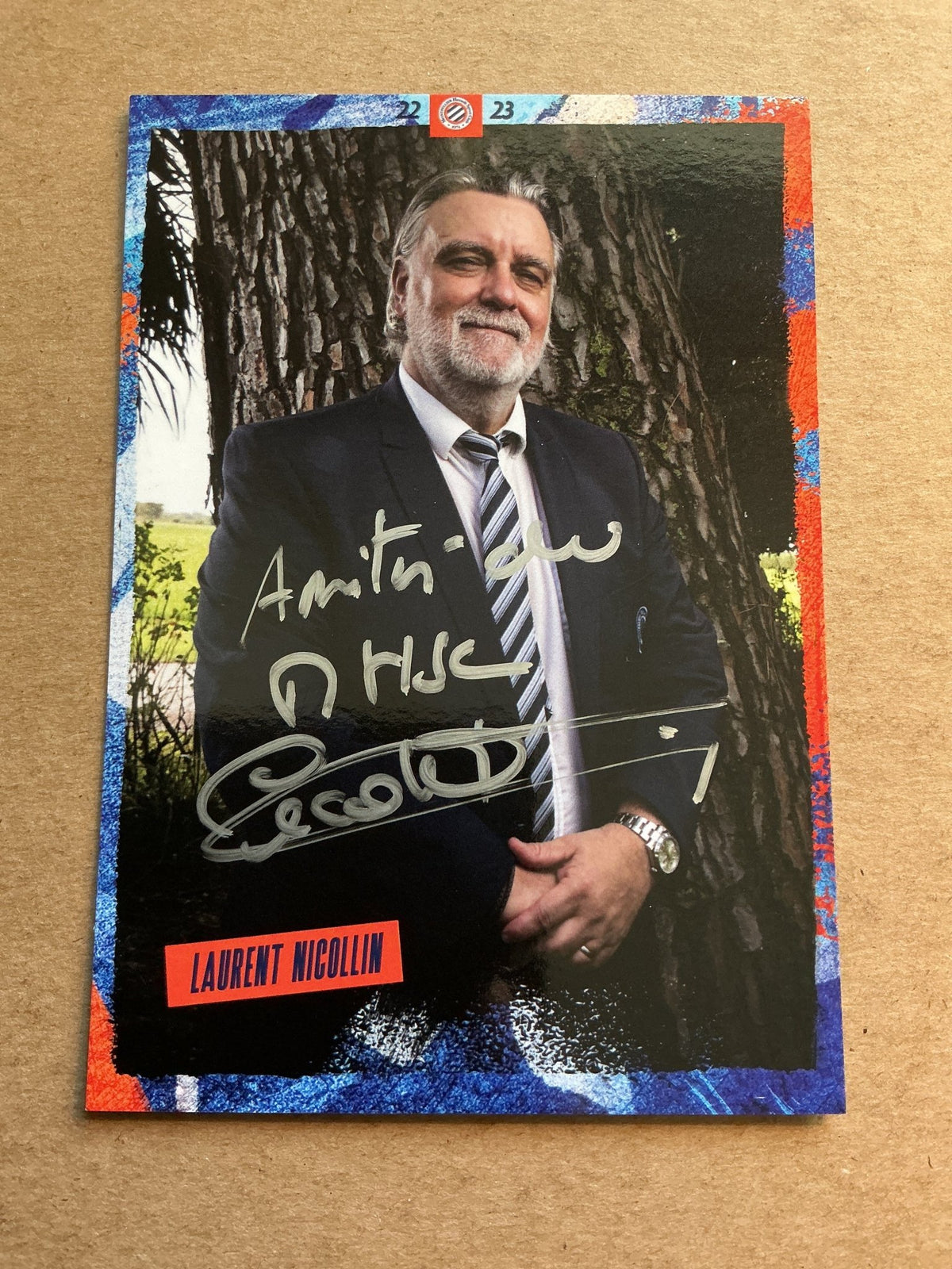 Laurent Nicollin, France 🇫🇷 Montpellier HSC 2022/23 hand signed - Autographs-World