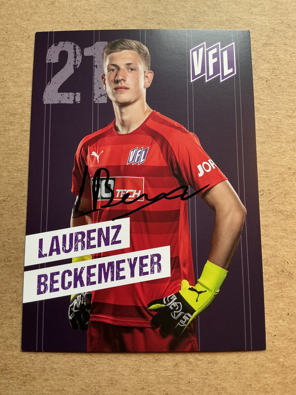 Laurenz Beckemeyer, Germany 🇩🇪 VfL Osnabrück 2021/22 hand signed - Autographs-World