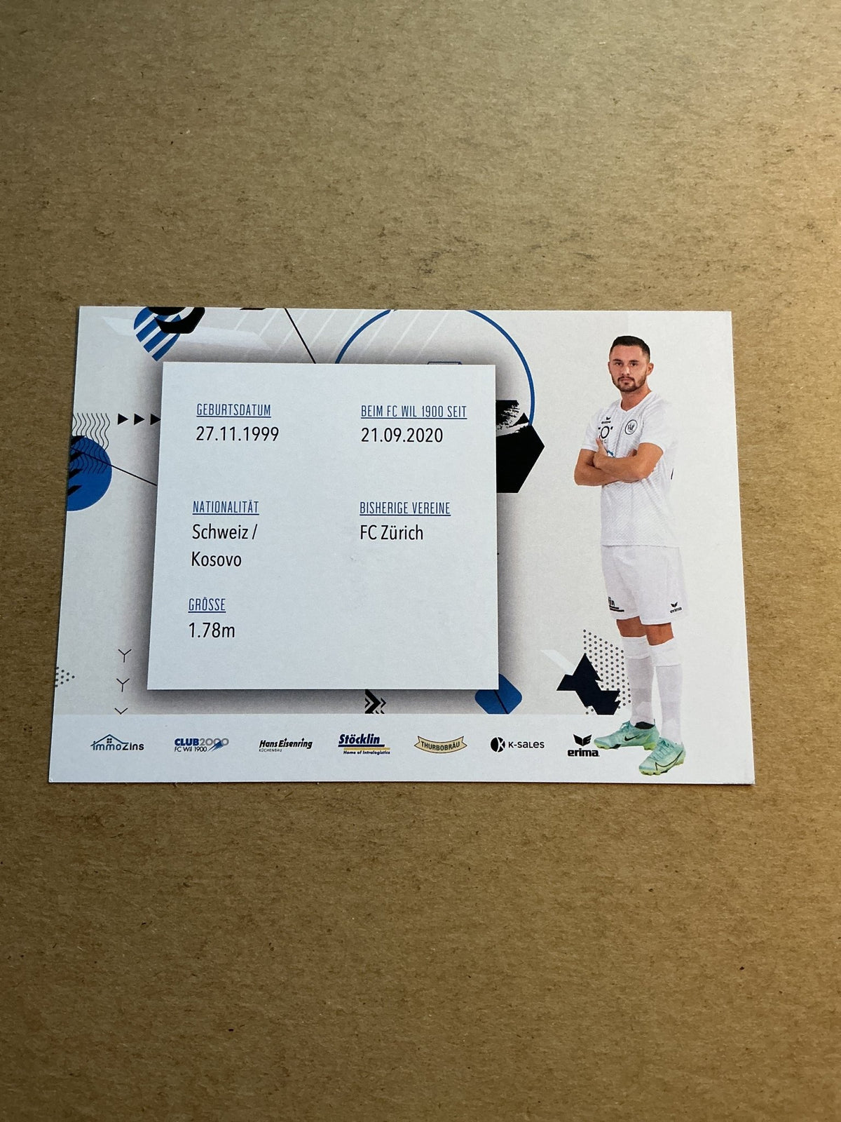 Lavdim Zumberi, Kosovo 🇽🇰 FC Wil 2021/22 hand signed - Autographs-World