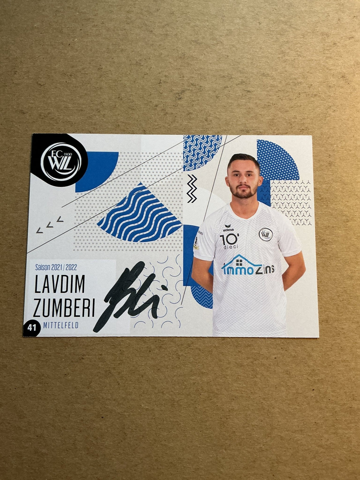 Lavdim Zumberi, Kosovo 🇽🇰 FC Wil 2021/22 hand signed - Autographs-World