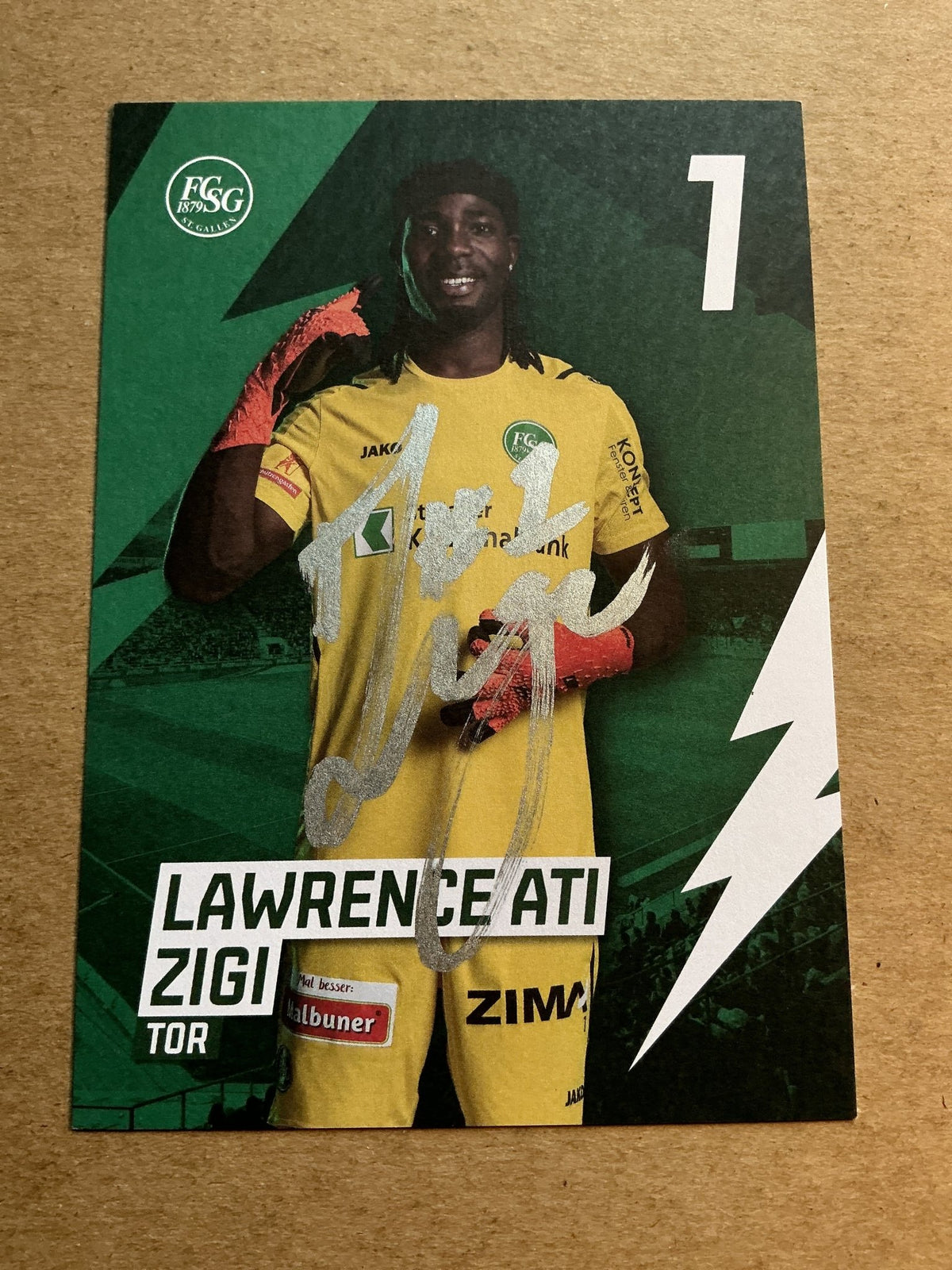 Lawrence Ati Zigi, Ghana 🇬🇭 FC St. Gallen 2022/23 hand signed - Autographs-World