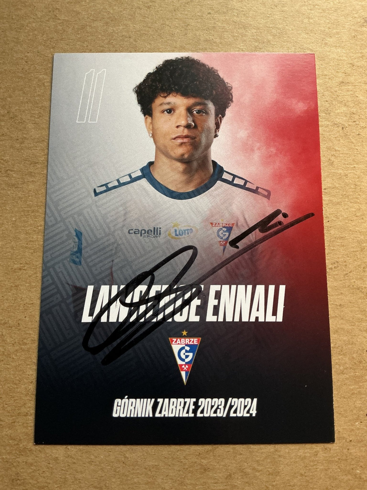 Lawrence Ennali, Germany 🇩🇪 Górnik Zabrze 2023/24 hand signed - Autographs-World
