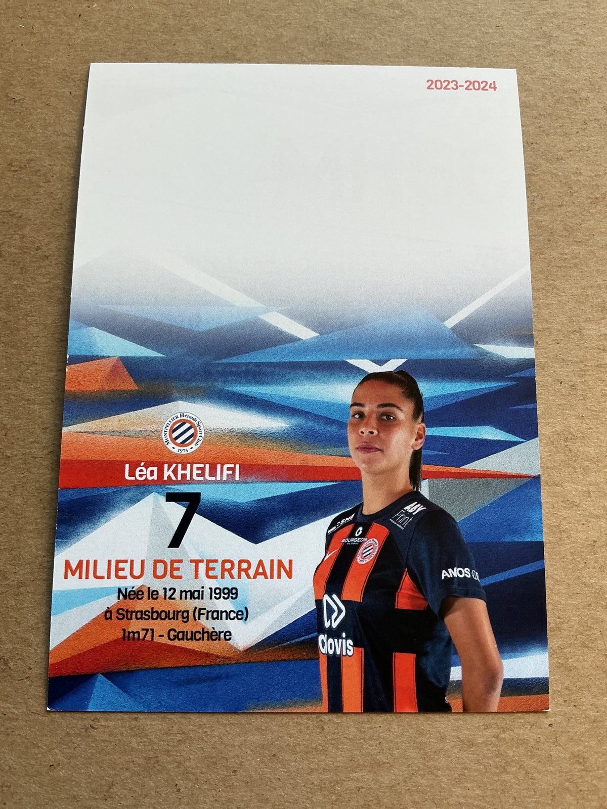 Léa Khelifi, France 🇫🇷 Montpellier HSC 2023/24 hand signed - Autographs-World