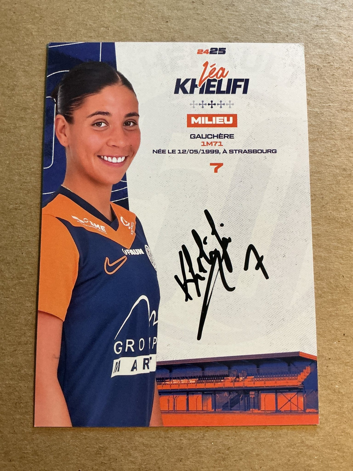 Lea Khelifi, France 🇫🇷 Montpellier HSC 2024/25 hand signed - Autographs-World