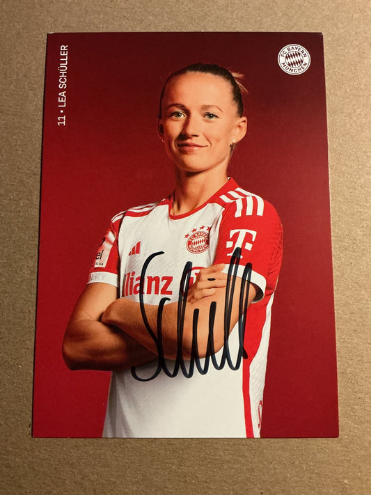 Lea Schüller, Germany 🇩🇪 FC Bayern München 2023/24 hand signed - Autographs-World