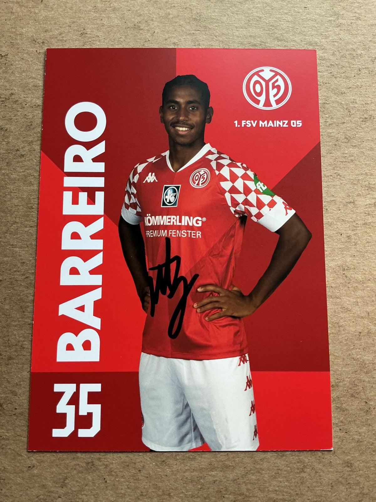 Leandro Barreiro Martins, Luxemburg 🇱🇺 FSV Mainz 05 2020/21 hand signed - Autographs-World