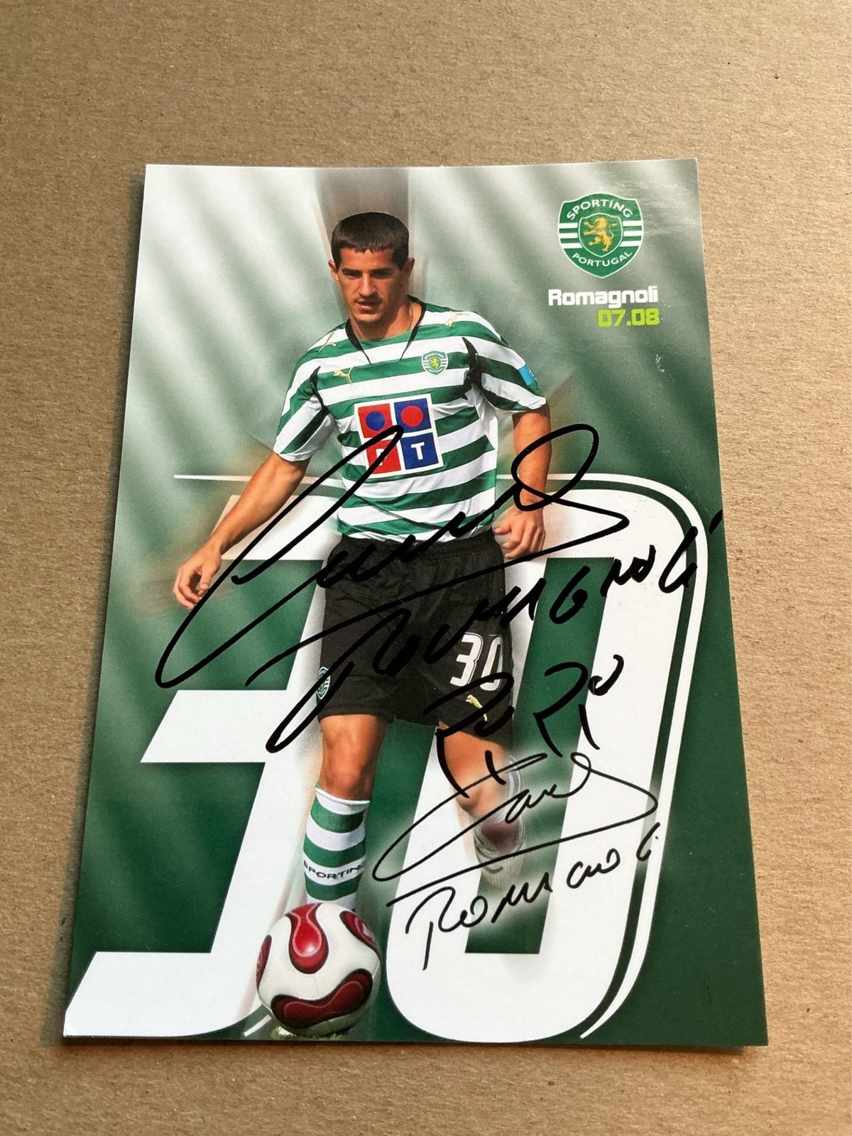 Leandro Romagnoli, Argentina 🇦🇷 Sporting CP 2007/08 hand signed - Autographs-World