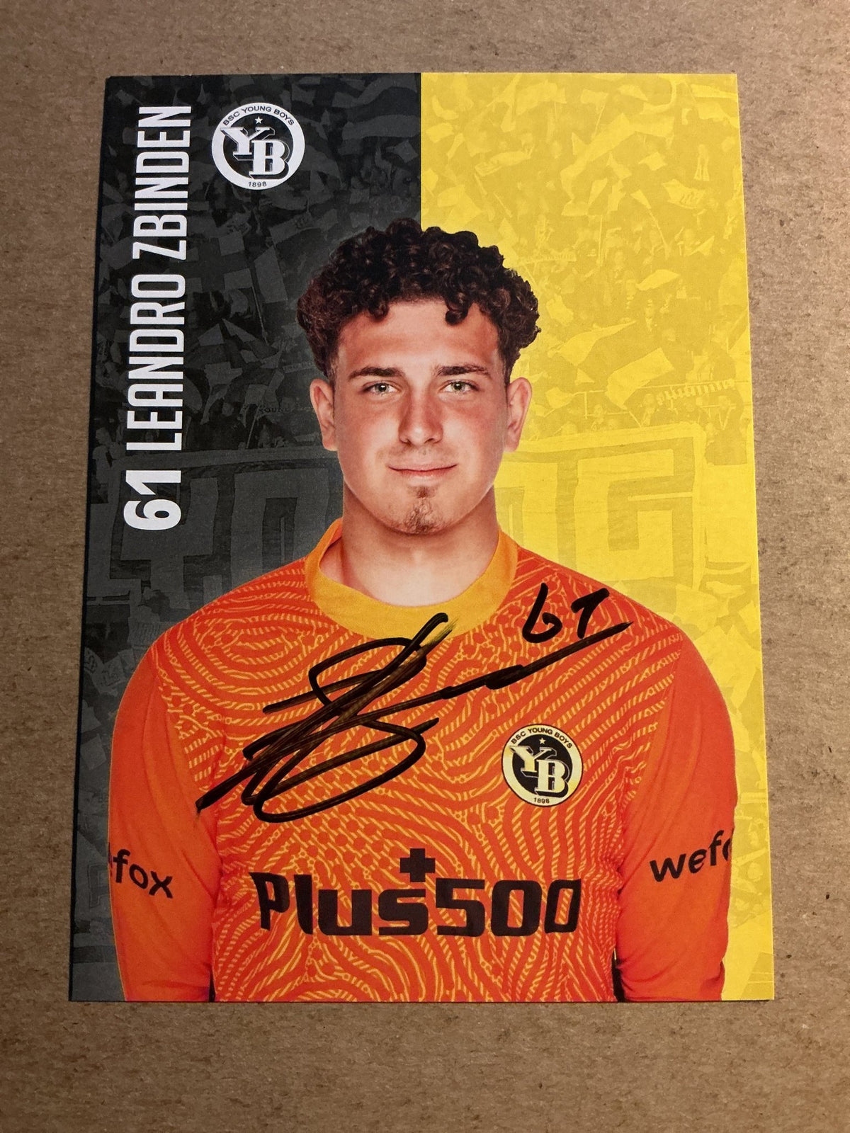 Leandro Zbinden, Switzerland 🇨🇭 BSC Young Boys 2021/22 hand signed - Autographs-World