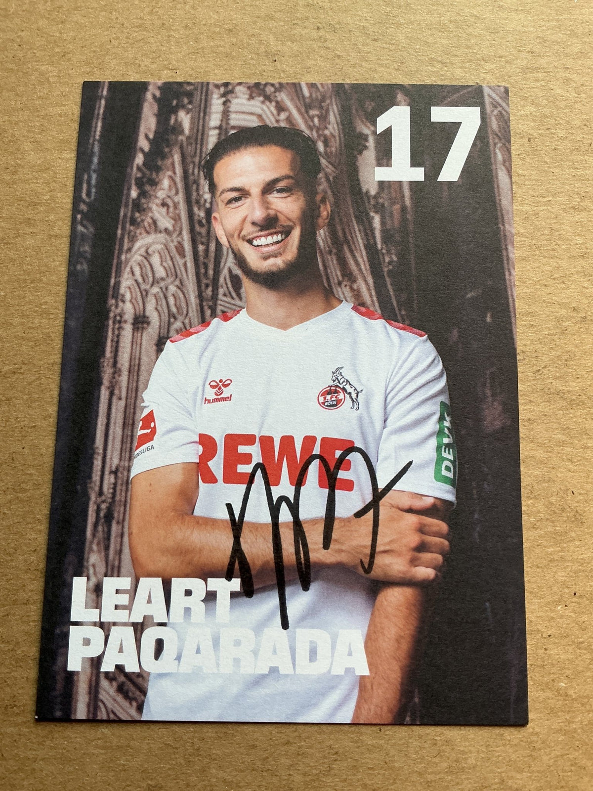 Leart Paqarada, Kosovo 🇽🇰 1.FC Köln 2023/24 hand signed - Autographs-World