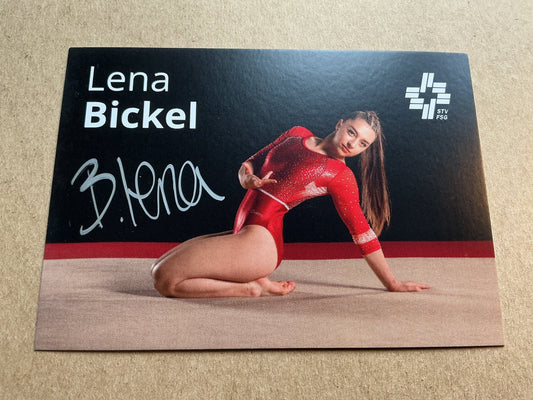 Lena Bickel, Switzerland 🇨🇭 Gymnastics Summer Olympics 2024 hand signed - Autographs-World