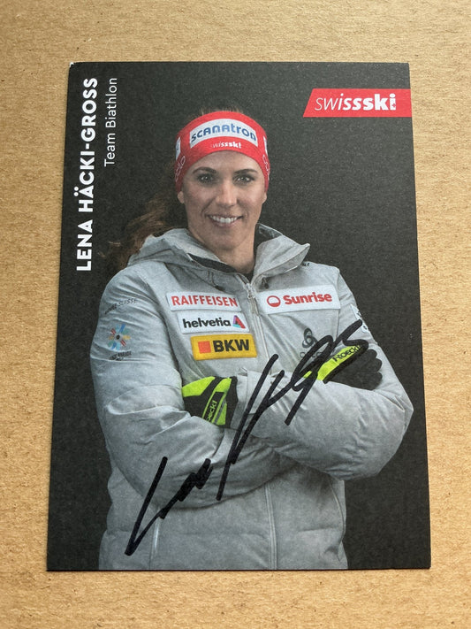 Lena Häcki-Gross, Switzerland 🇨🇭 Biathlon Winter Sports 2024/25 hand signed - Autographs-World