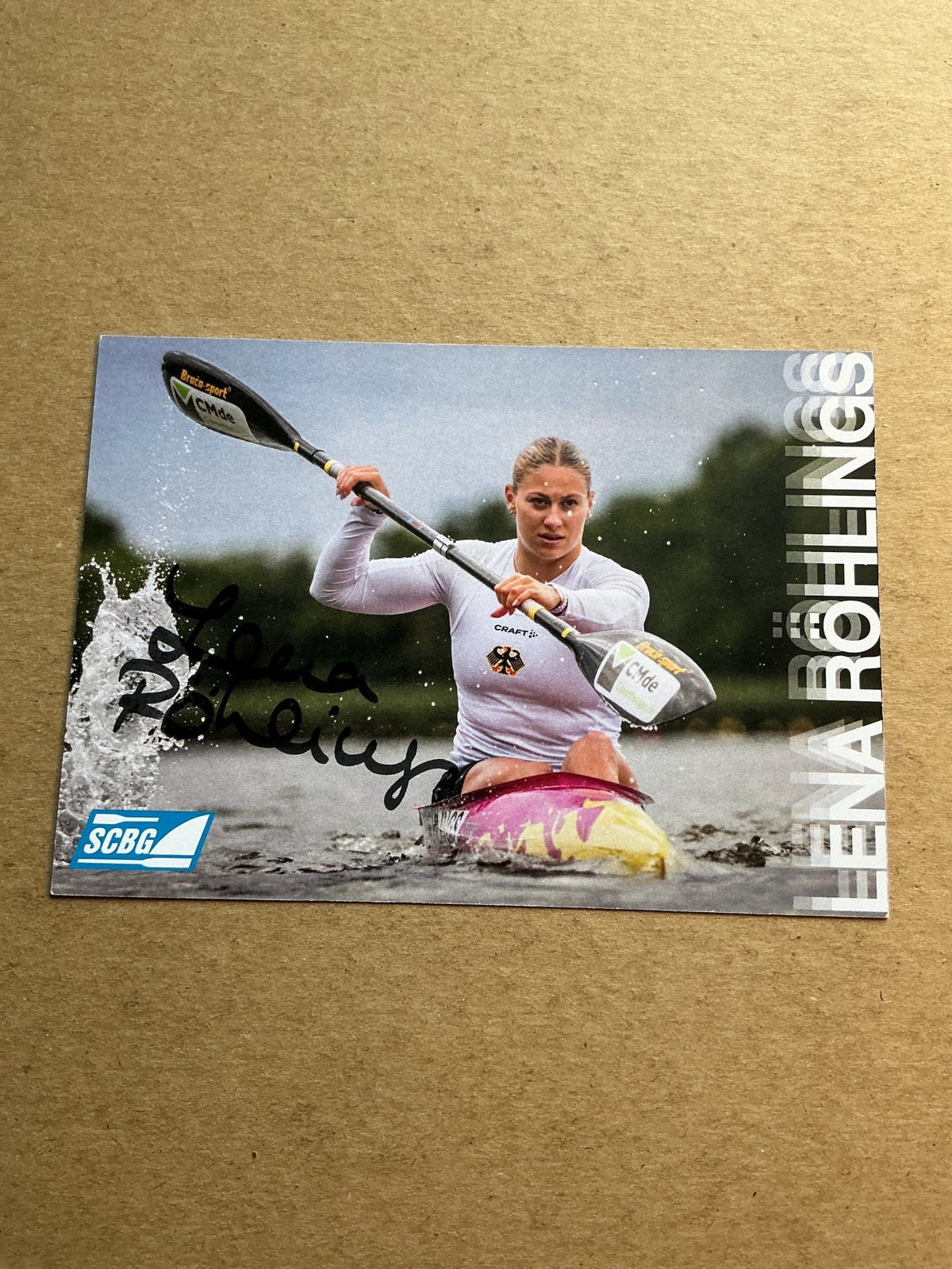 Lena Röhlings, Germany 🇩🇪 Canoeing Summer Olympics 2024 hand signed - Autographs-World