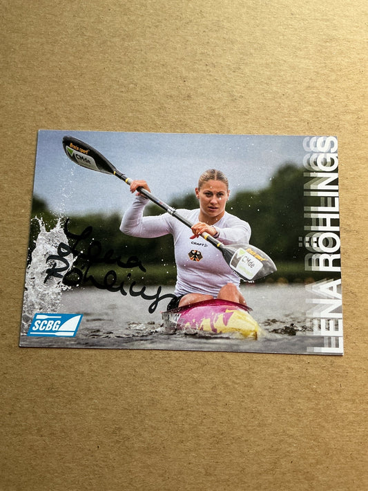 Lena Röhlings, Germany 🇩🇪 Canoeing Summer Olympics 2024 hand signed - Autographs-World