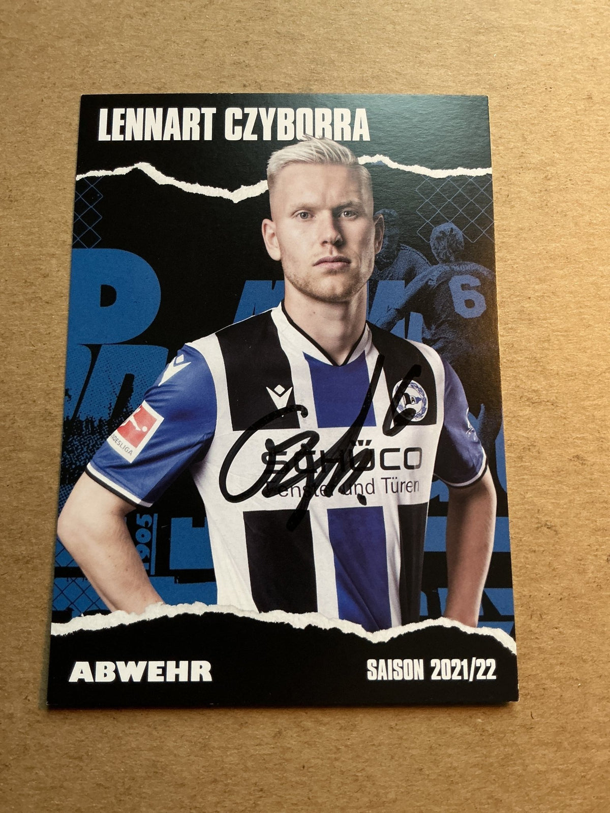 Lennart Czyborra, Germany 🇩🇪 Arminia Bielefeld 2021/22 hand signed - Autographs-World