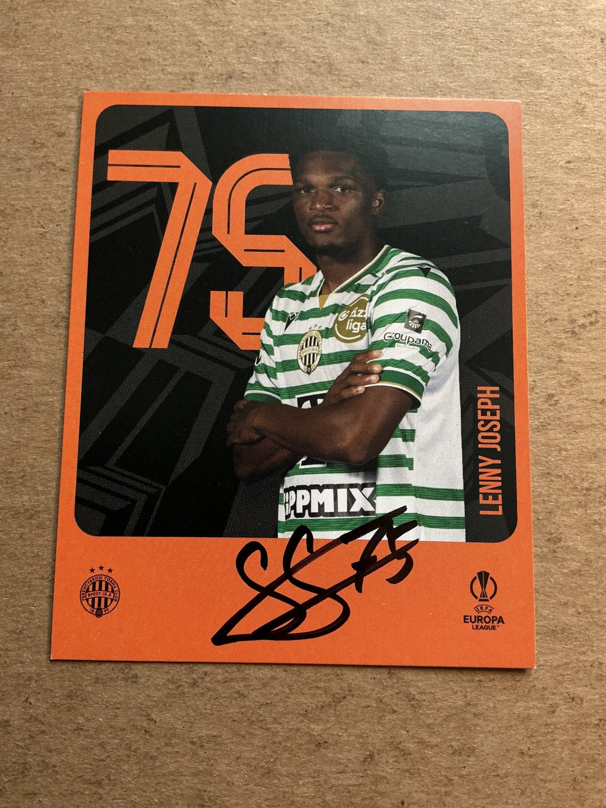 Lenny Joseph, France 🇫🇷 Ferencvaros 2025/26 hand signed - Autographs-World