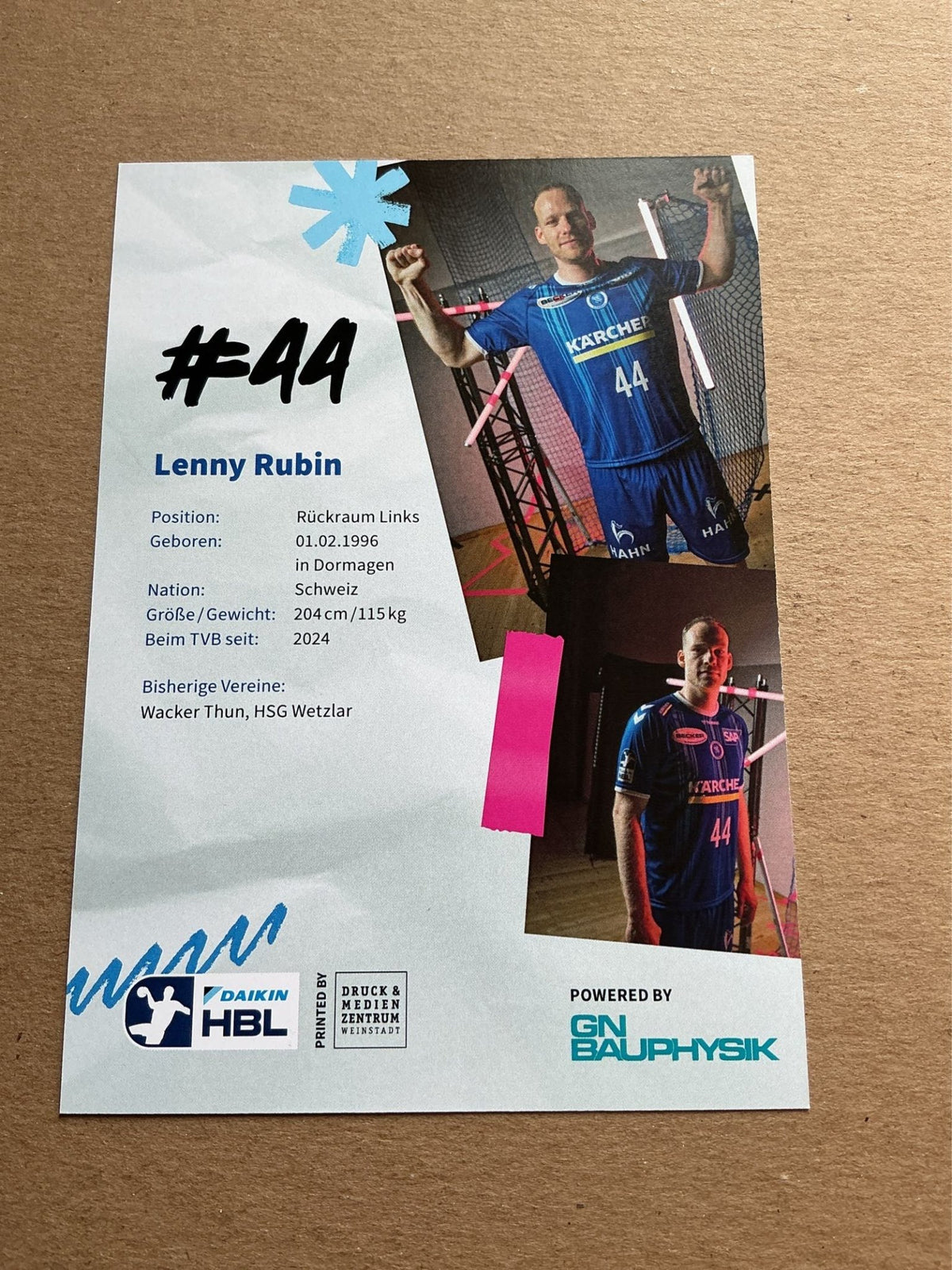 Lenny Rubin, Switzerland 🇨🇭 TVB 1898 Stuttgart 2024/25 hand signed - Autographs-World