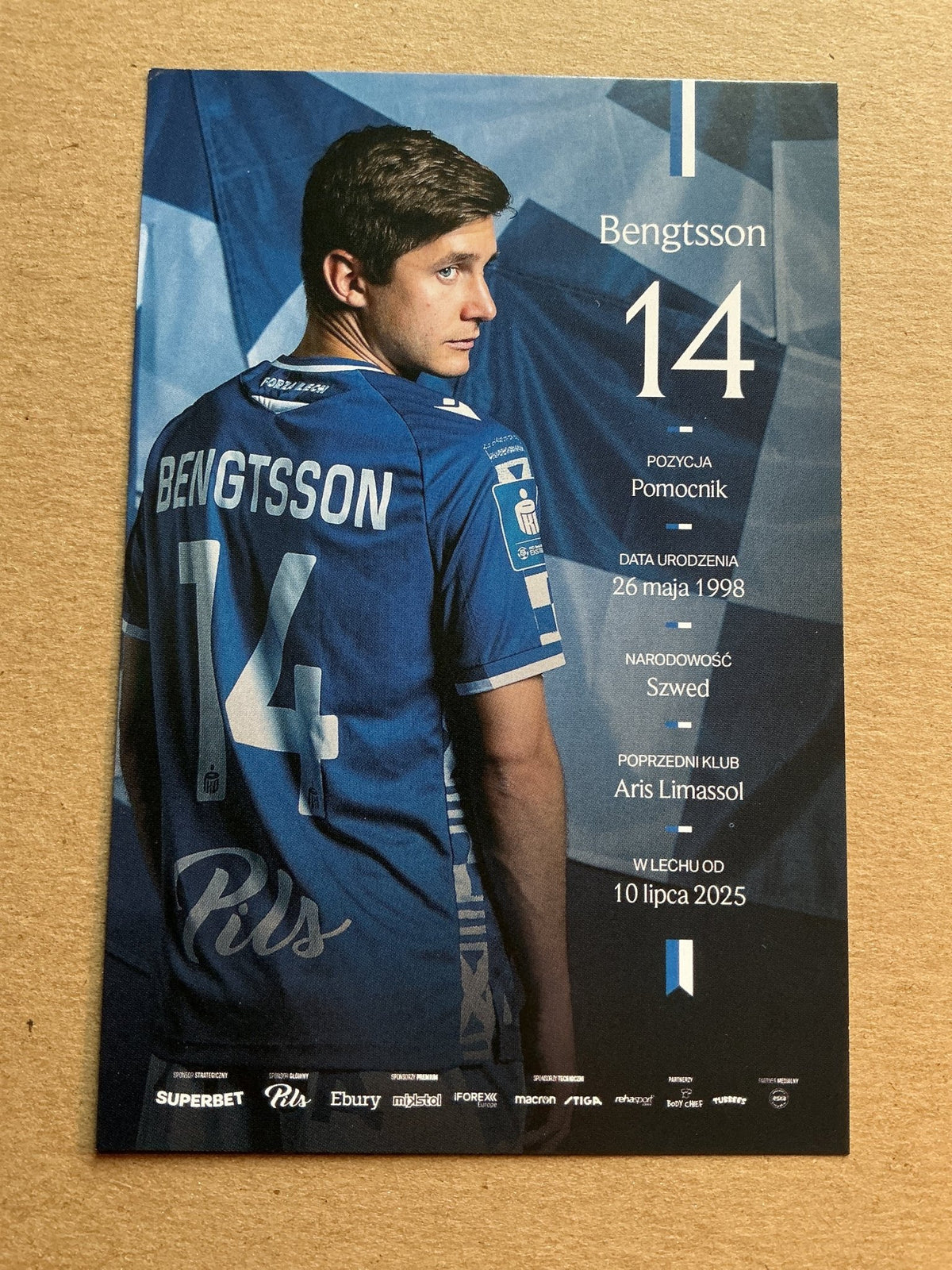 Leo Bengtsson, Sweden 🇸🇪 Lech Poznán 2025/26 hand signed - Autographs-World