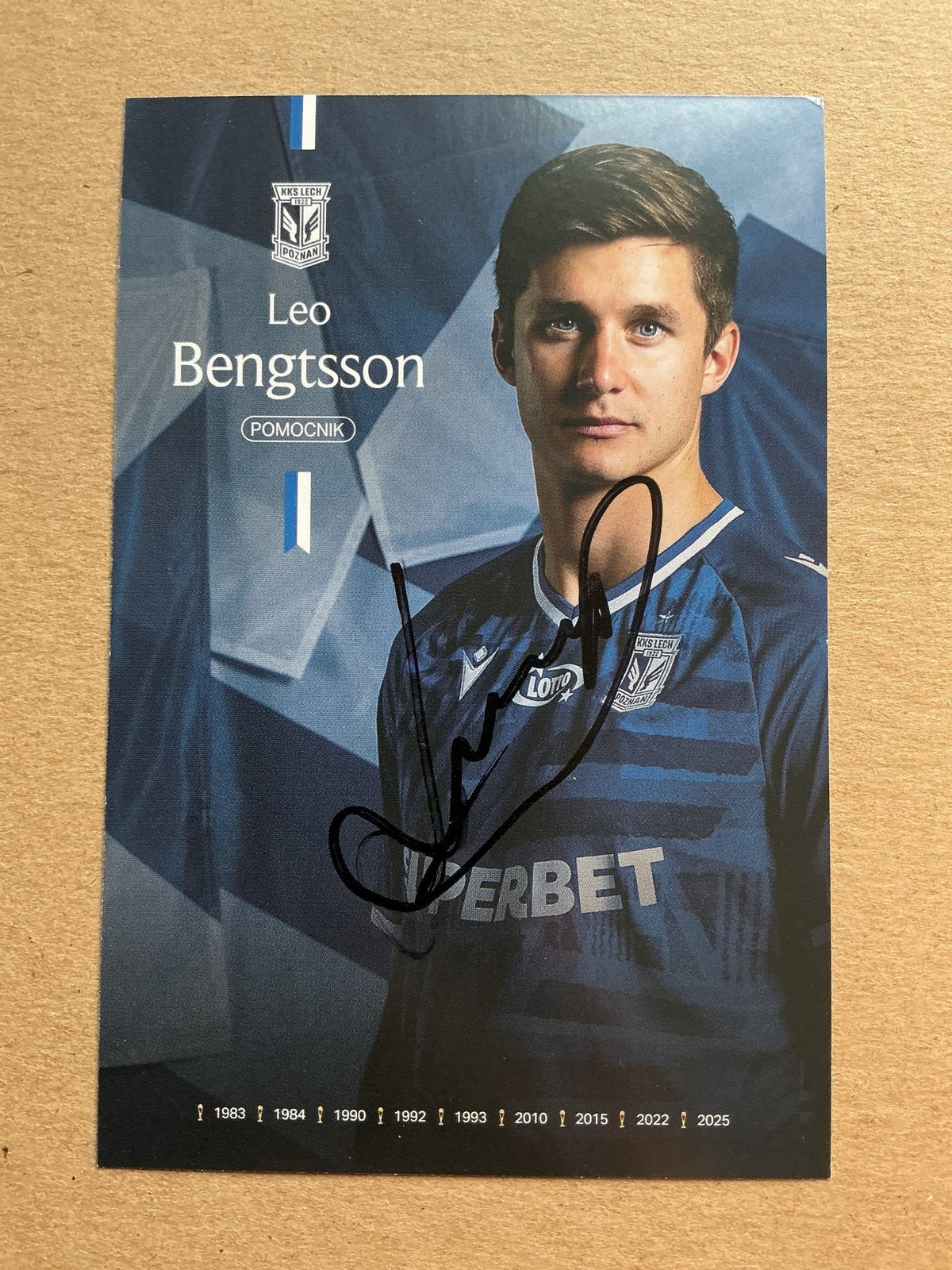 Leo Bengtsson, Sweden 🇸🇪 Lech Poznán 2025/26 hand signed - Autographs-World