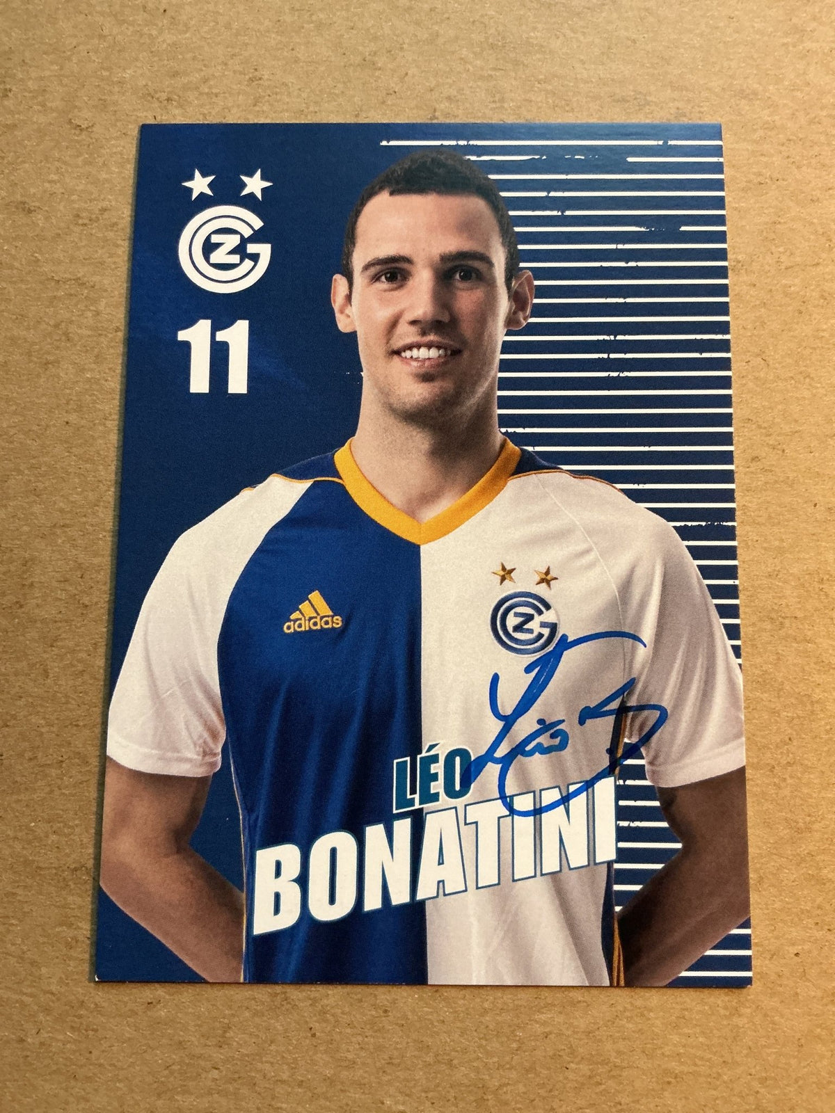 Léo Bonatini, Brazil 🇧🇷 Grasshopper Club Zürich 2021/22 hand signed - Autographs-World