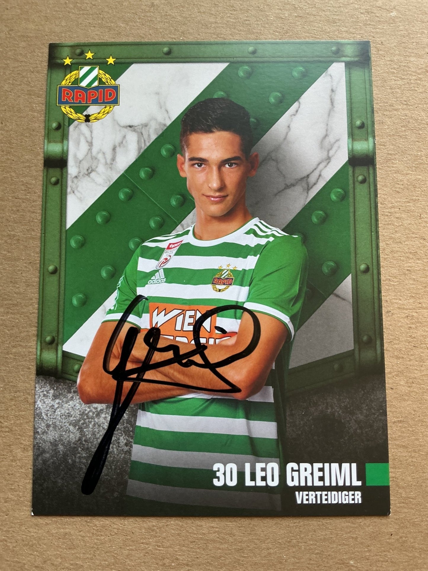 Leo Greiml, Austria 🇦🇹 Rapid Wien 2019/20 hand signed - Autographs-World