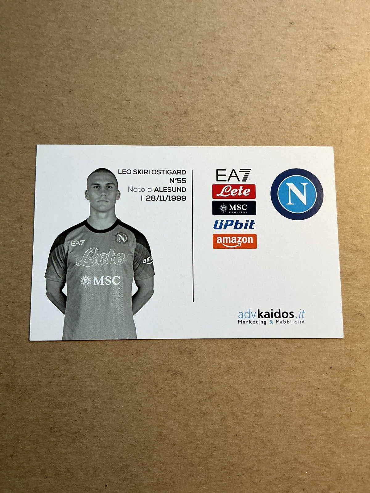 Leo Skiri Østigård, Norway 🇳🇴 SSC Napoli 2022/23 hand signed - Autographs-World