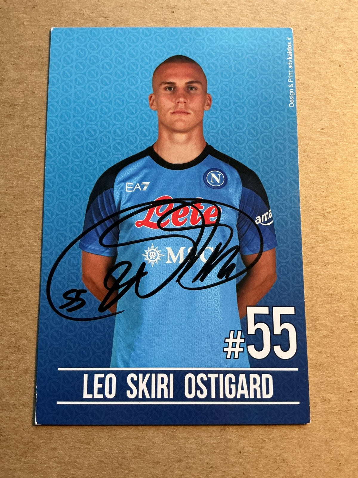 Leo Skiri Østigård, Norway 🇳🇴 SSC Napoli 2022/23 hand signed - Autographs-World