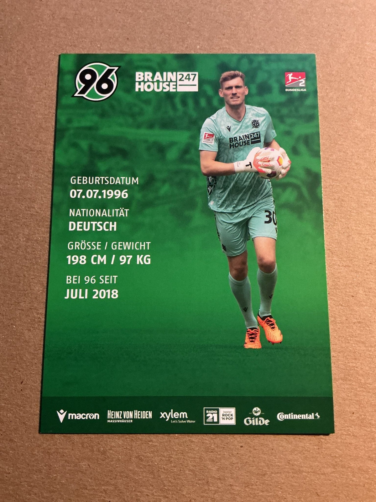Leo Weinkauf, Germany 🇩🇪 Hannover 96 2023/24 hand signed - Autographs-World