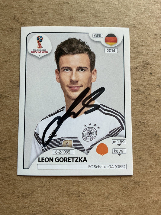 Leon Goretzka, Germany 🇩🇪 FIFA World Cup 2018 Panini hand signed - Autographs-World