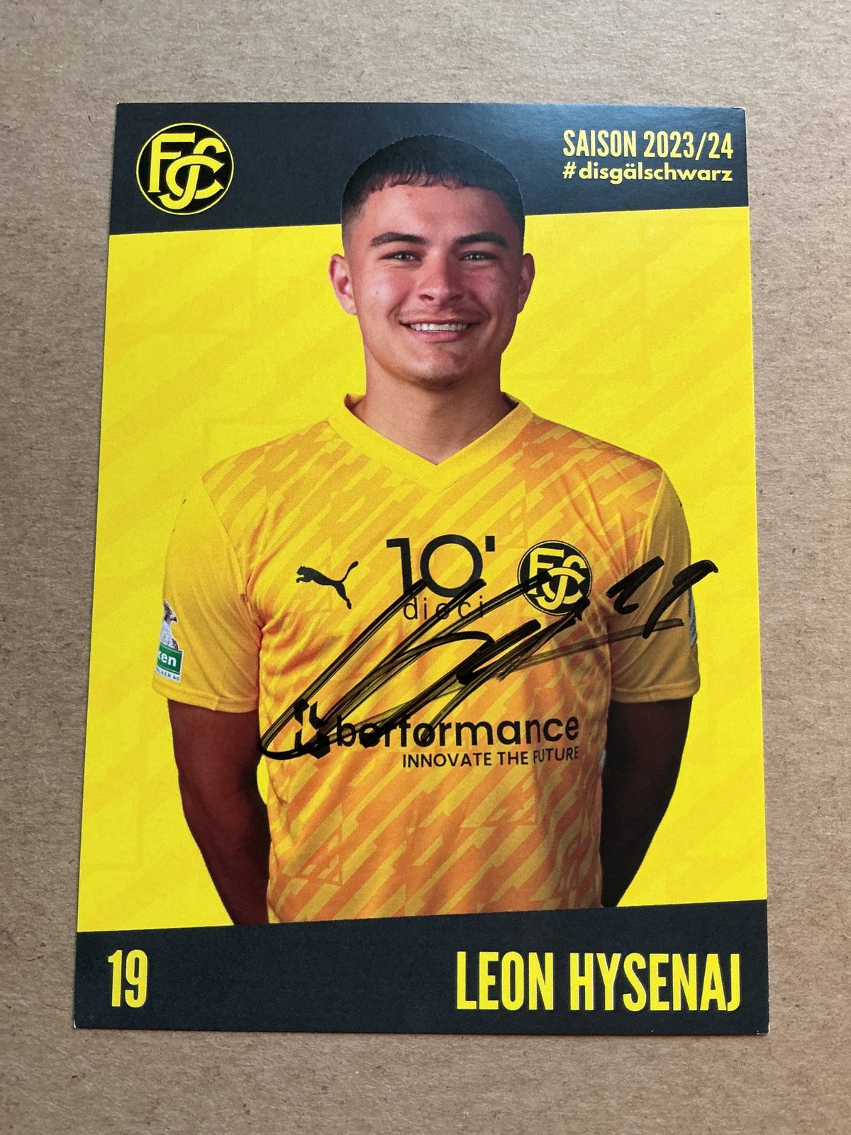 Leon Hysenaj, Germany 🇩🇪 FC Schaffhausen 2023/24 hand signed - Autographs-World