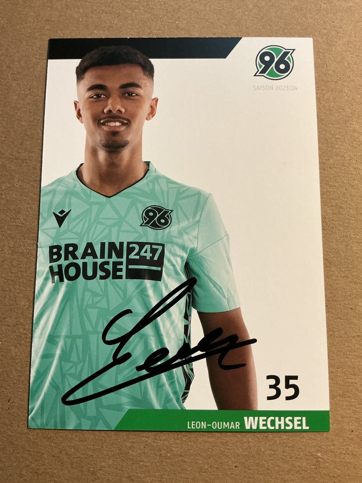Leon-Oumar Wechsel, Germany 🇩🇪 Hannover 96 2023/24 hand signed - Autographs-World