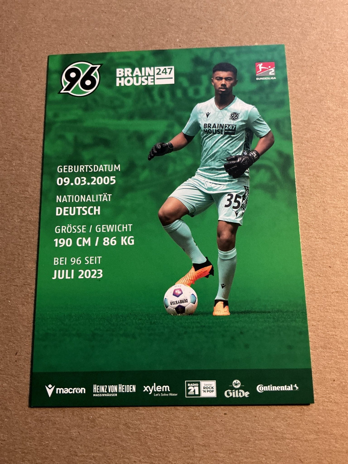Leon-Oumar Wechsel, Germany 🇩🇪 Hannover 96 2023/24 hand signed - Autographs-World