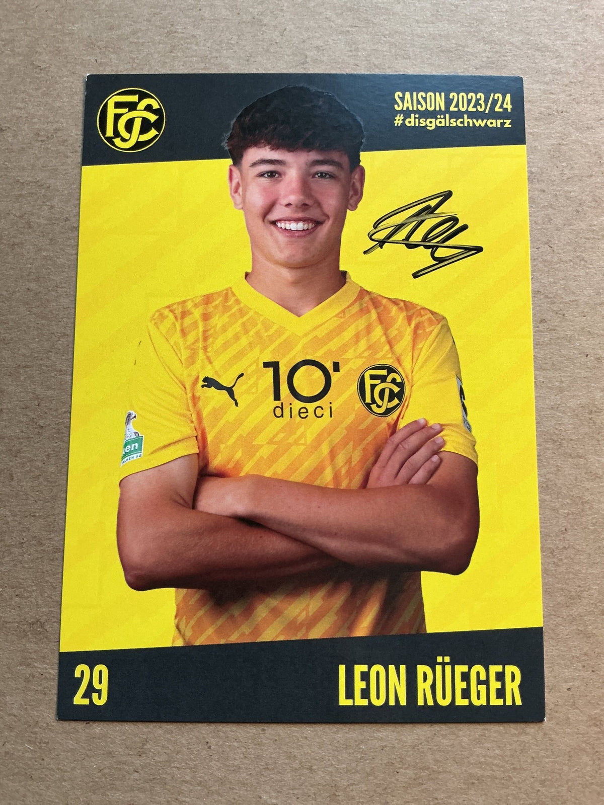 Leon Rüeger, Switzerland 🇨🇭 FC Schaffhausen 2023/24 hand signed - Autographs-World