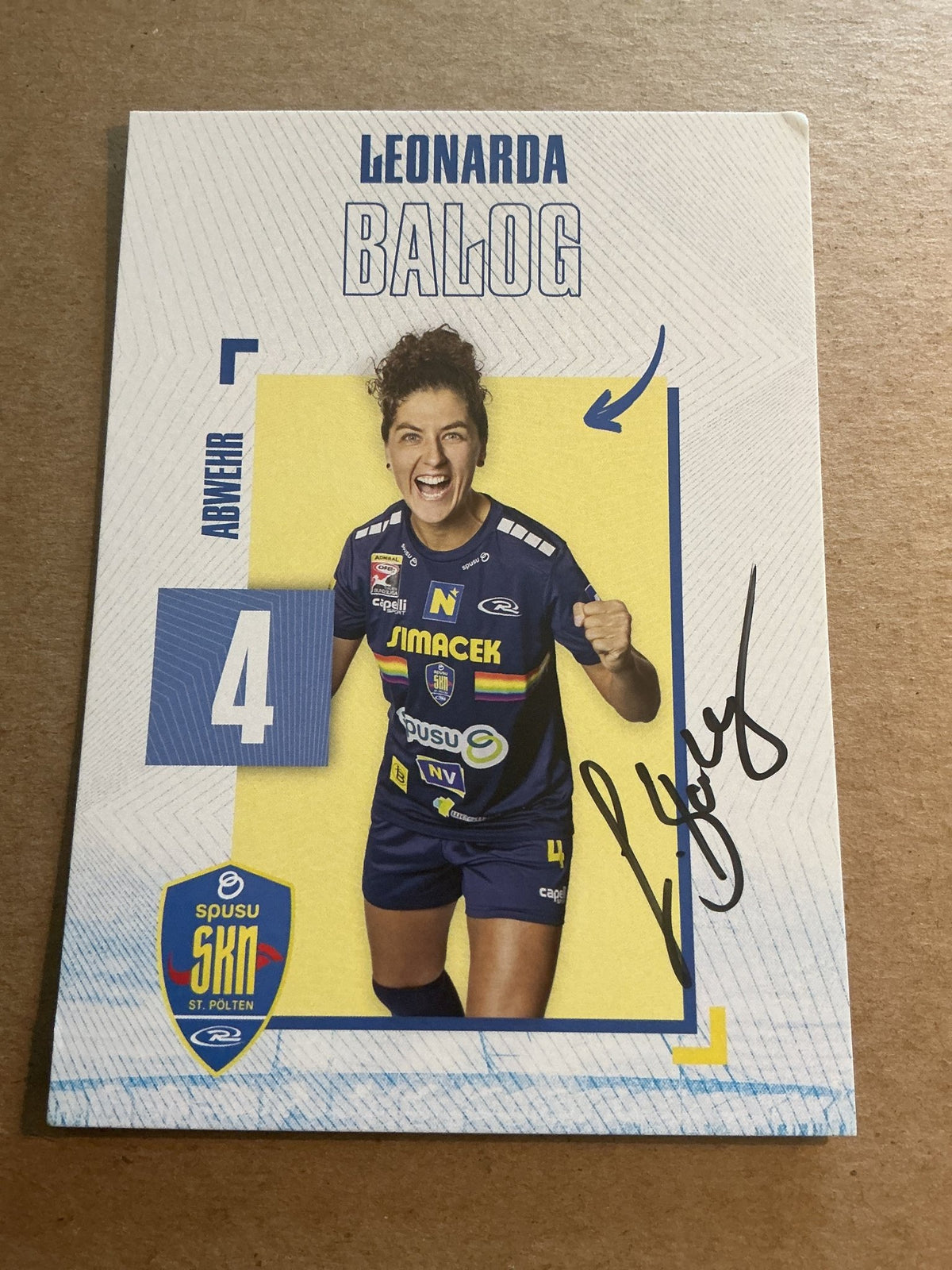 Leonard Balog, Croatia 🇭🇷 SKN St. Pölten 2024/25 hand signed - Autographs-World
