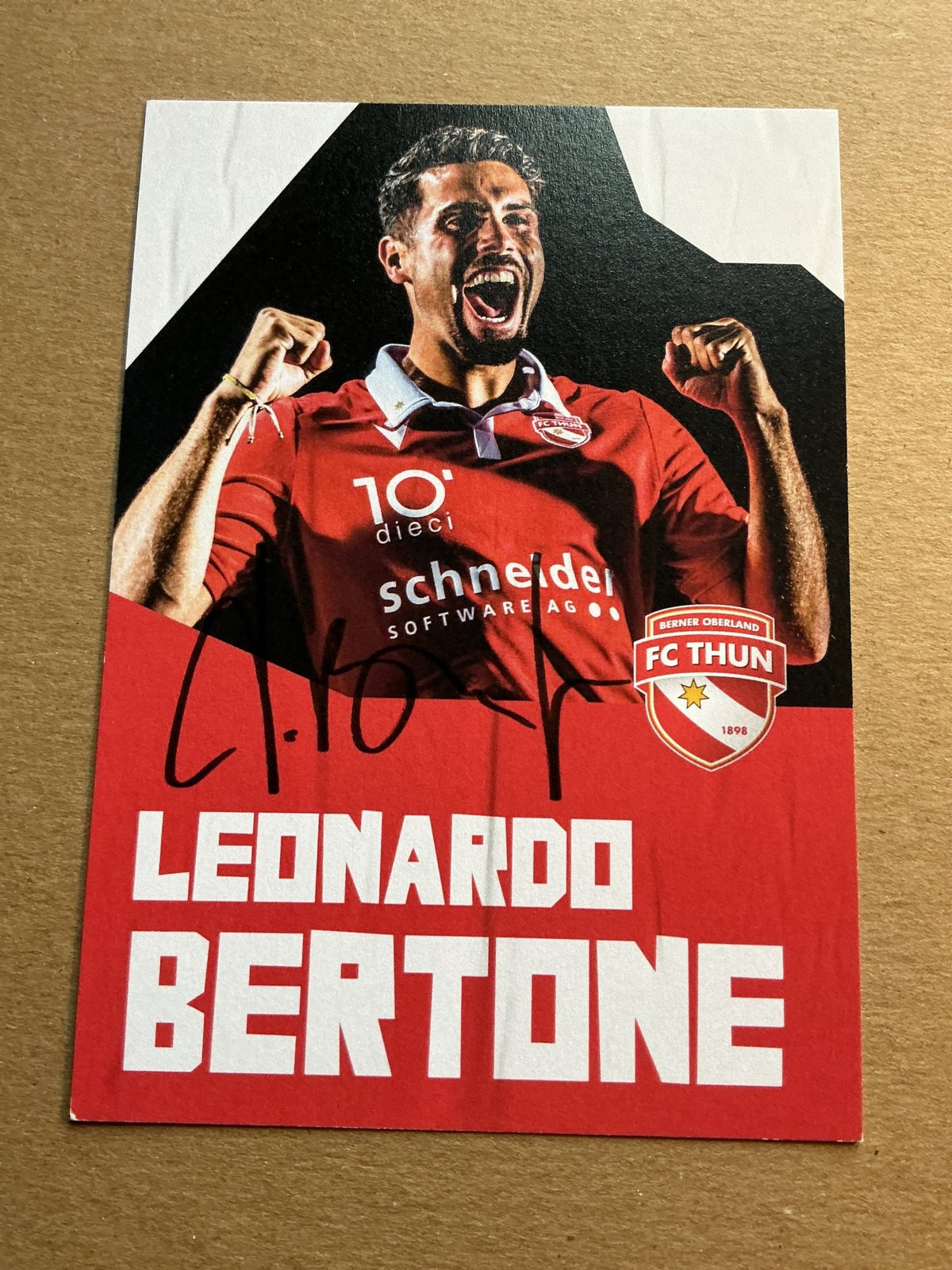 Leonardo Bertone, Switzerland 🇨🇭 FC Thun 2022/23 hand signed - Autographs-World